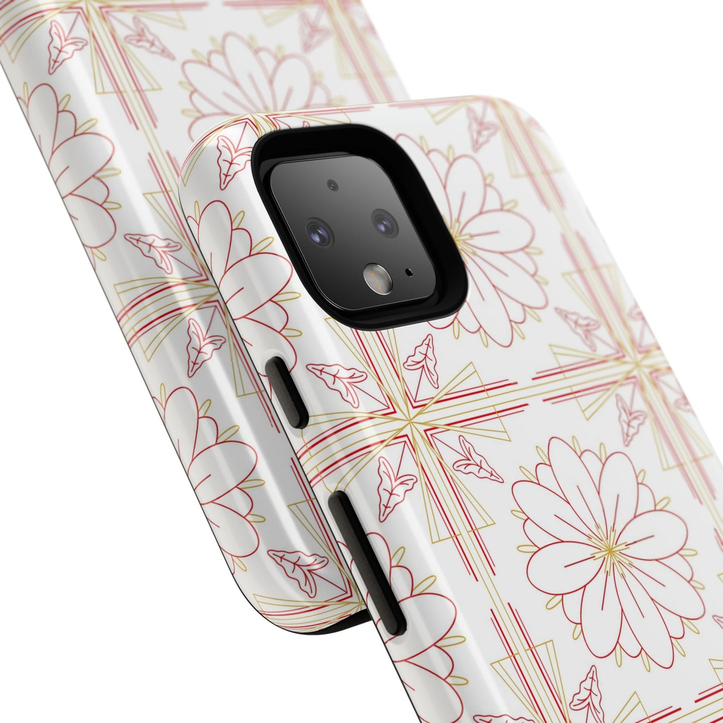 Floral Pattern Phone Case - Stylish Tough Case, Flower Design, Cute Mobile Cover, Phone Accessory, Gift for Her, Spring Style