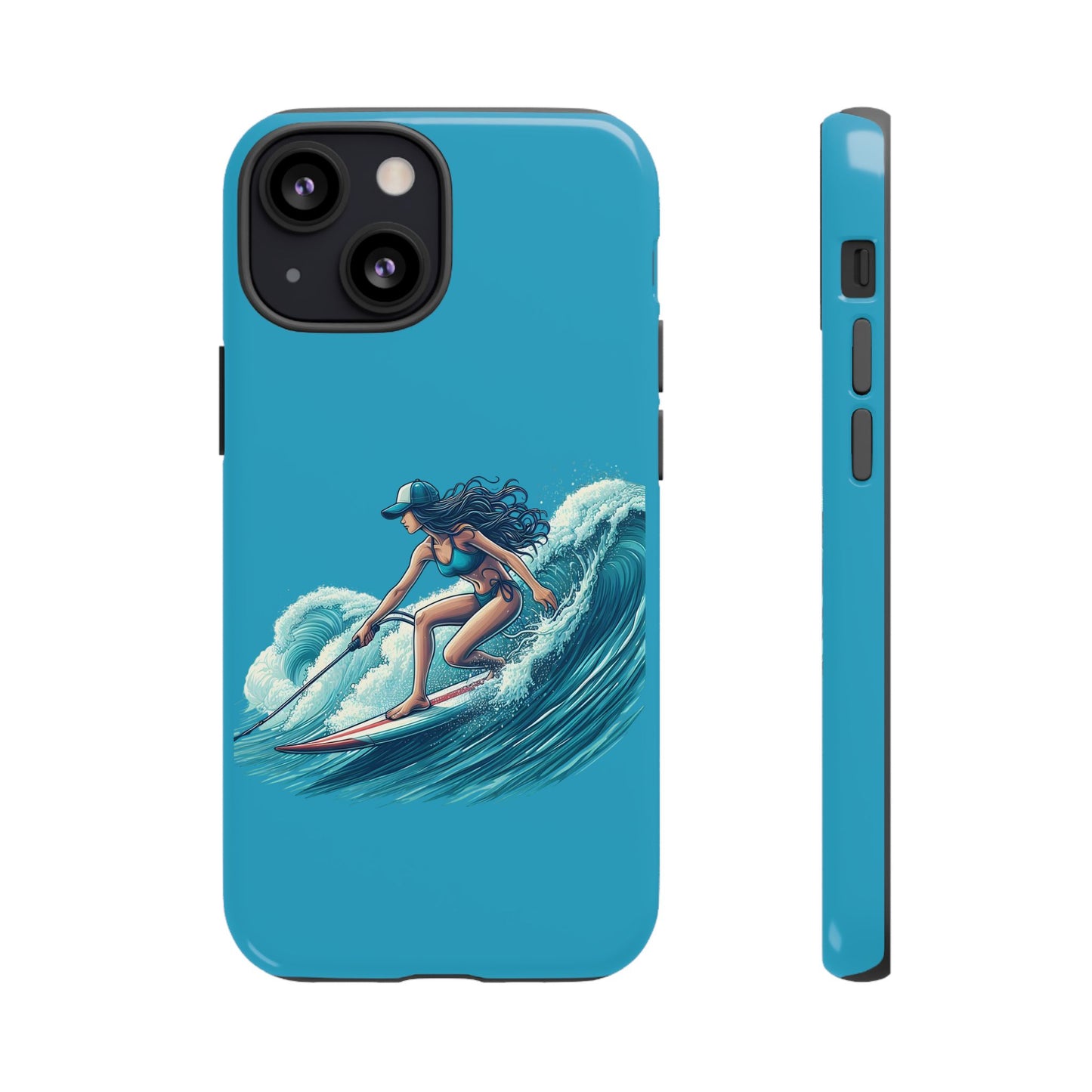 Surfing Phone Case, Coastal Vibes Phone Cover, Tough Cases for Beach Lovers, Ocean Art Phone Accessories, Summer Gift Idea