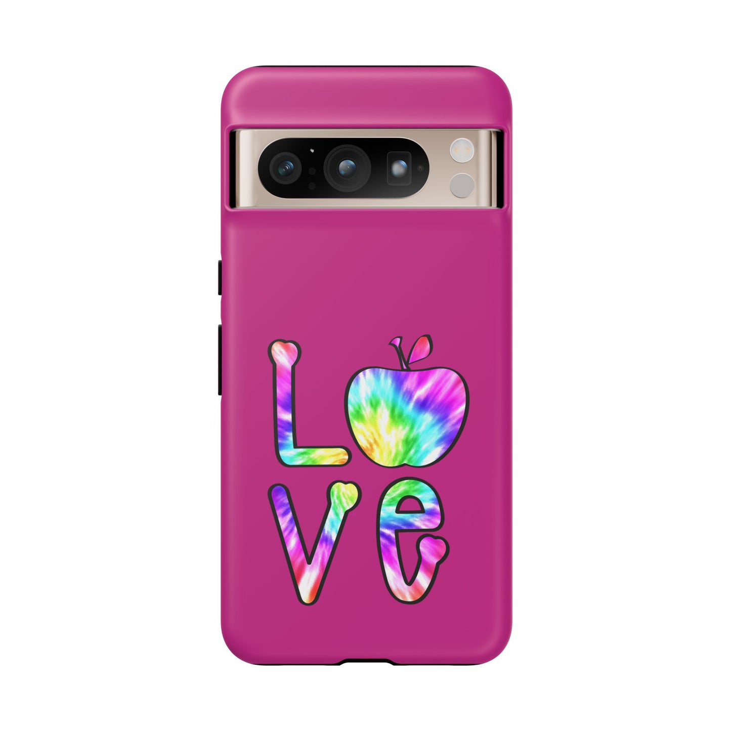 Colorful Love Phone Case, Tough Cases for iPhone, Cute Phone Accessory, Gift for Her, Summer Vibe Phone Cover