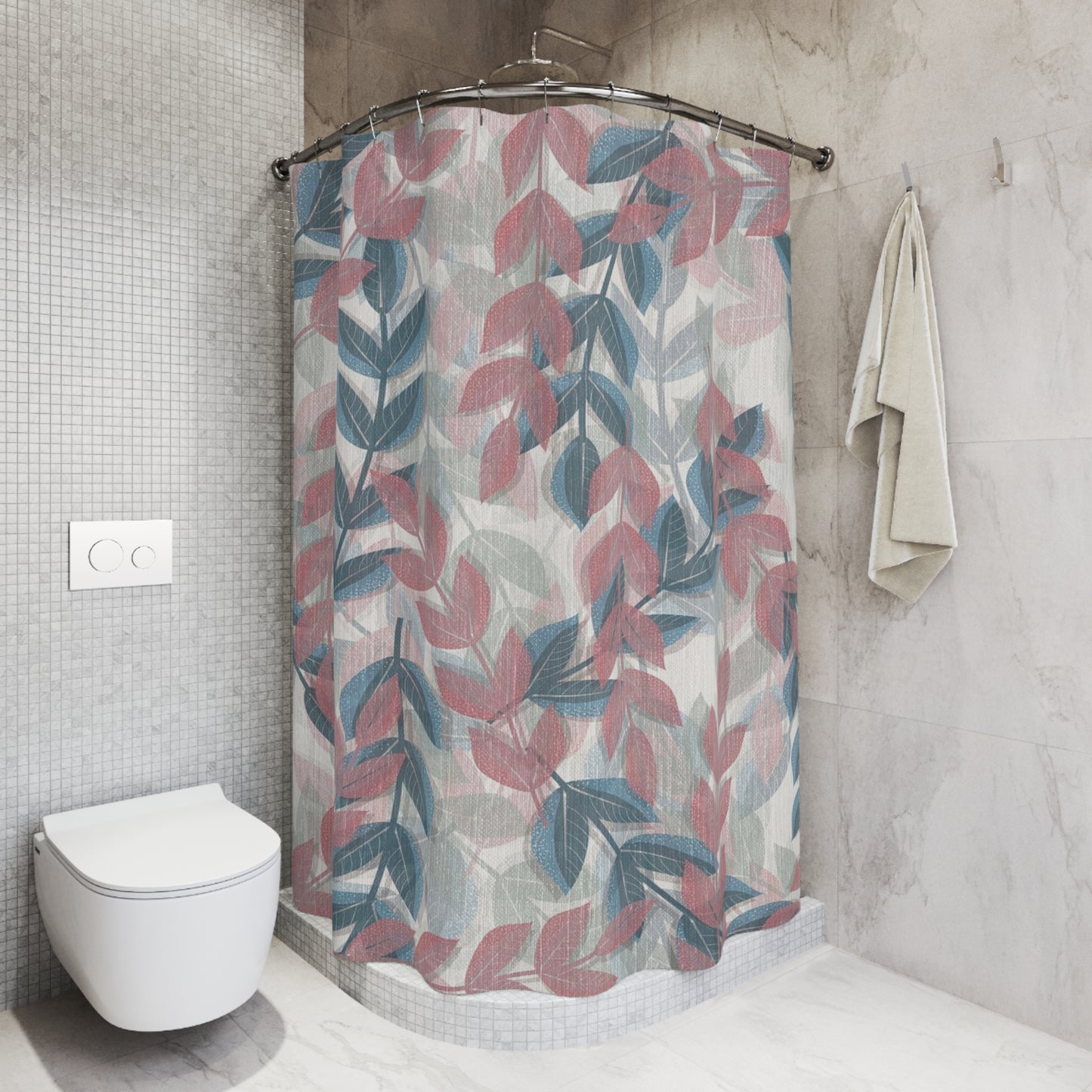 Boho Floral Shower Curtains, Nature-Inspired Bathroom Decor, Ocean Vibes, Ideal for Home Renovation, Gift for All Occasions