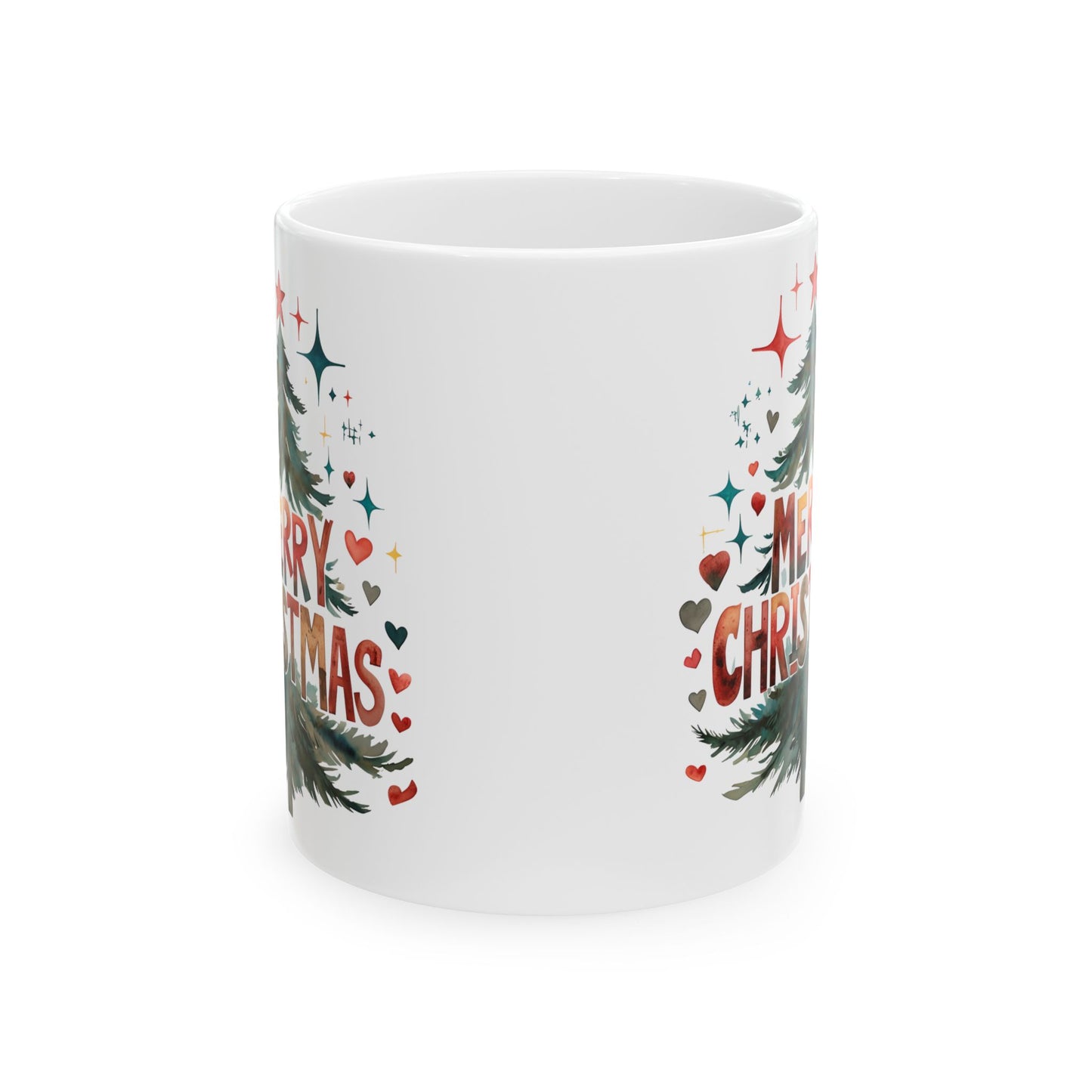 Festive Christmas Mug, Holiday Gift, Hot Cocoa Cup, Merry Christmas Beverage Container, Winter Decor, Family Gatherings