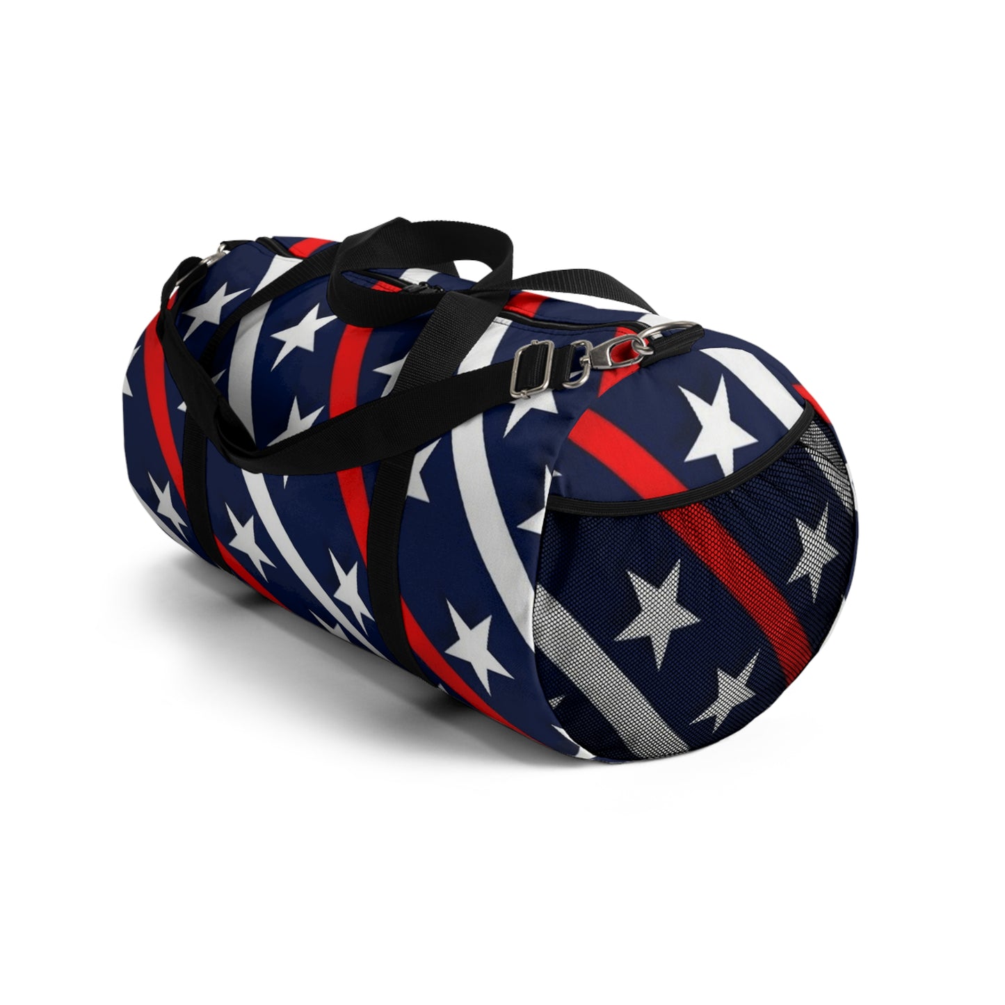 Patriotic Duffel Bag for Travel, Gym, Sports, Weekend Getaways, Star-Striped Carryall, Red White Blue Gym Bag
