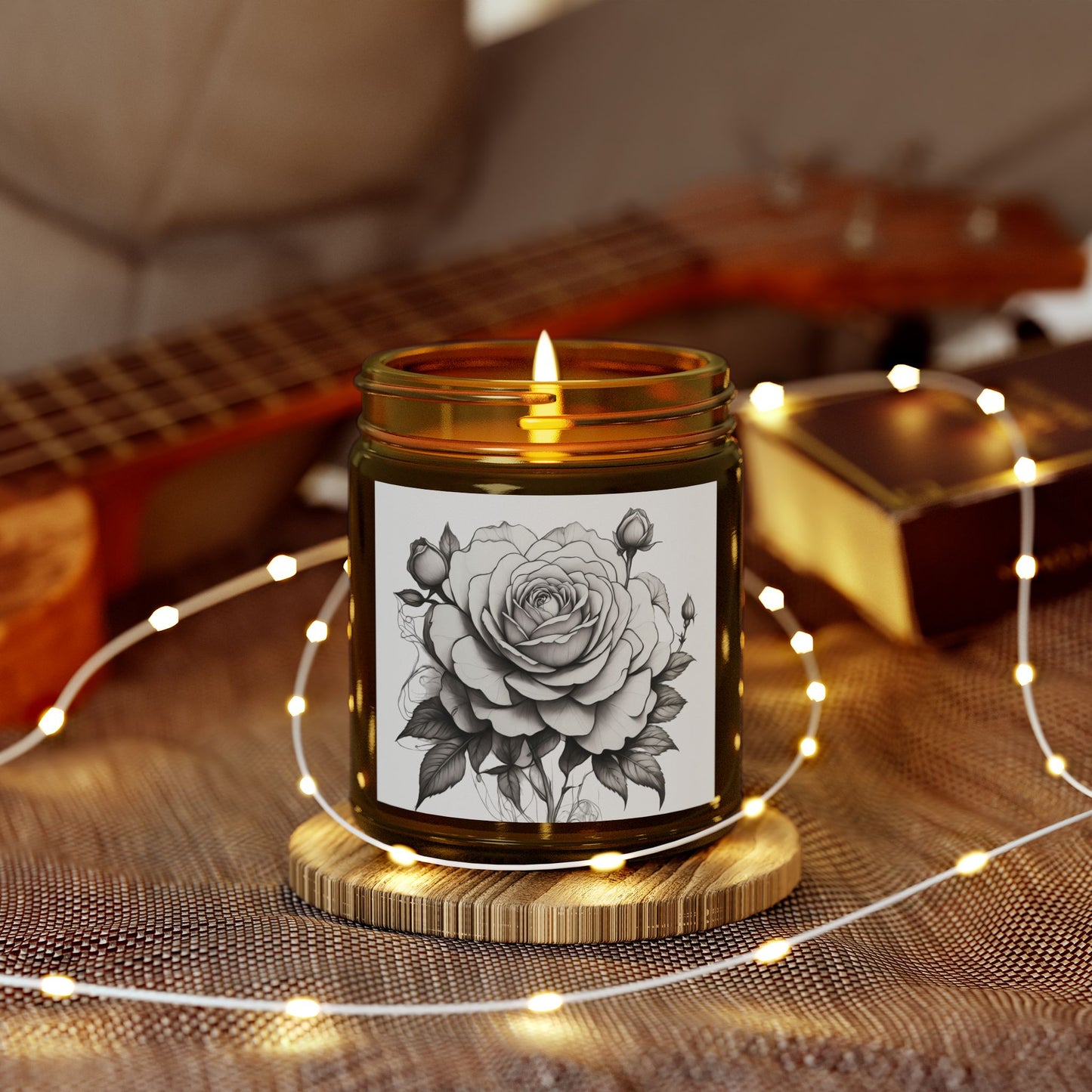 Rose Scented Candle - Coconut Apricot Wax, Relaxing Aromatherapy, Home Decor, Gifts for Her, Eco-friendly Candle