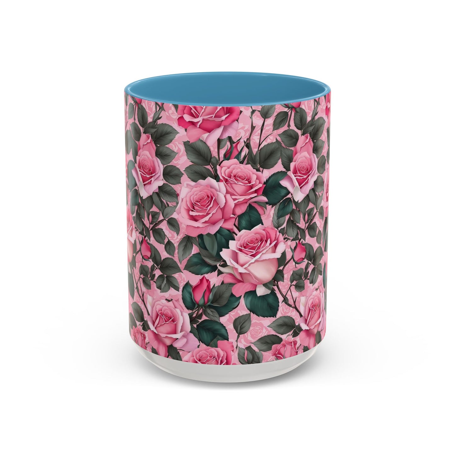 Floral Accent Coffee Mug, Pink Rose Mug, Gift for Her, Tea Cup, Mother's Day Present, Home Decor, Kitchen Essentials