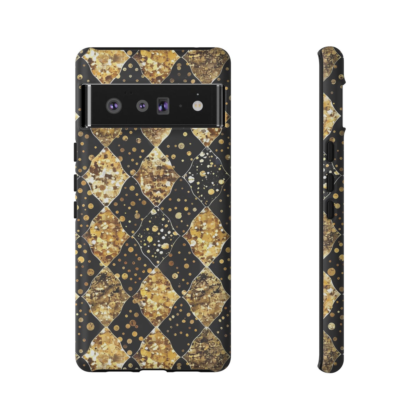 Elegant Gold & Black Phone Case for Tough Protection