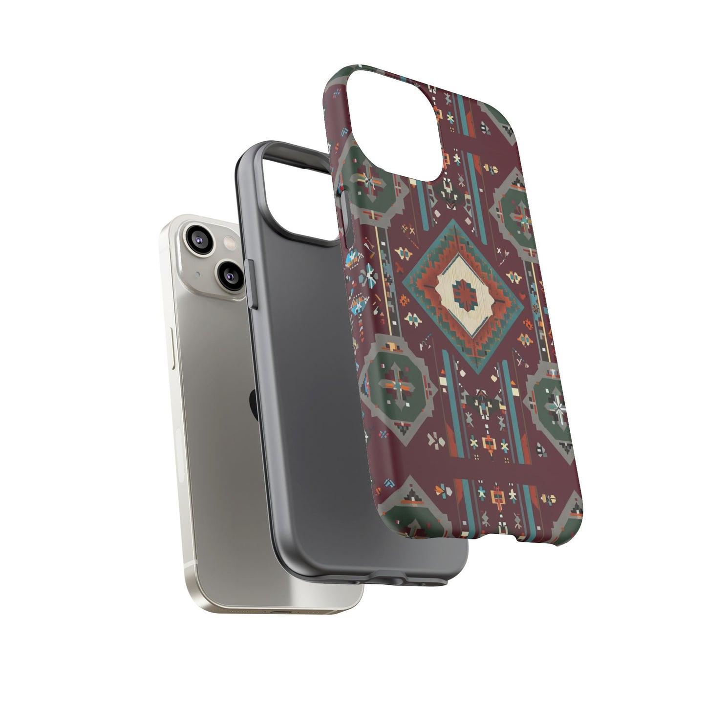Tribal Pattern Phone Case - Boho Chic, Tough Durable Cover, Stylish Tech Accessory, Gift for Him/Her, Festival Essentials