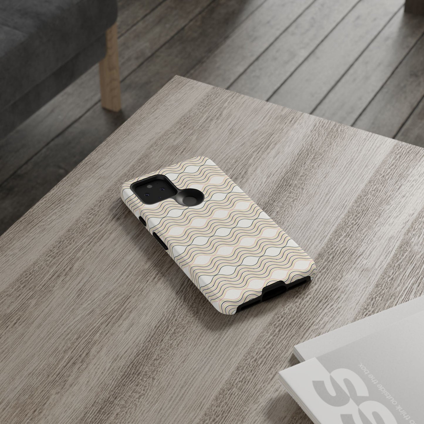 Stylish Phone Case for Tough Protection, Wavy Design, Chic Accessory, Gift for Her, Trendy Tech, Holiday Gift Idea