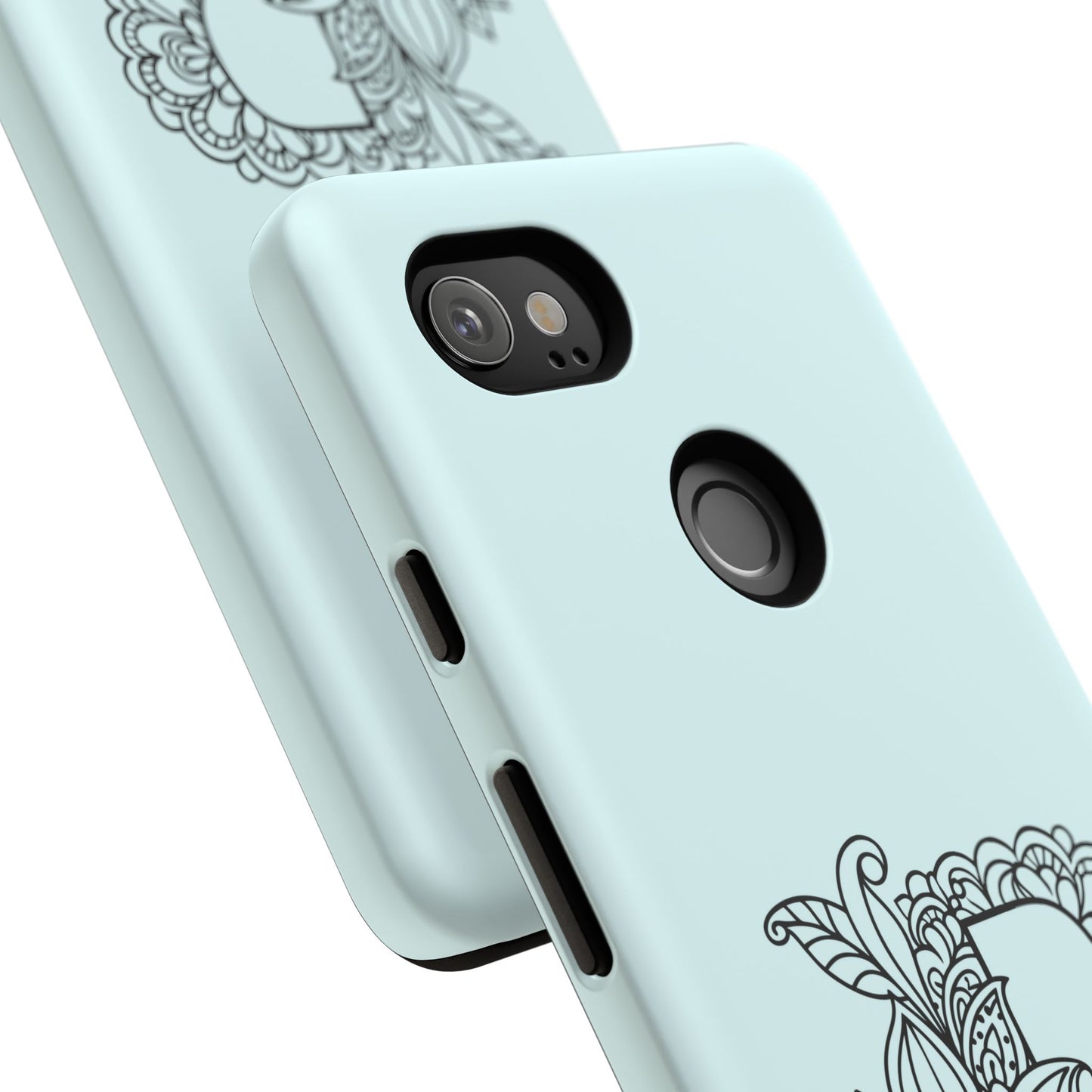 Personalized Tough Phone Case- Letter B, Floral Monogram Cell Phone Cover, Custom Protective Case, Unique Gift, Birthday, Graduation