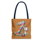 Colorful Zebra Initial Tote Bag, Kids' Backpack, Fun Reusable Shopping Bag, Cute Gift for Animal Lovers, Eco-Friendly, Alphabet Design