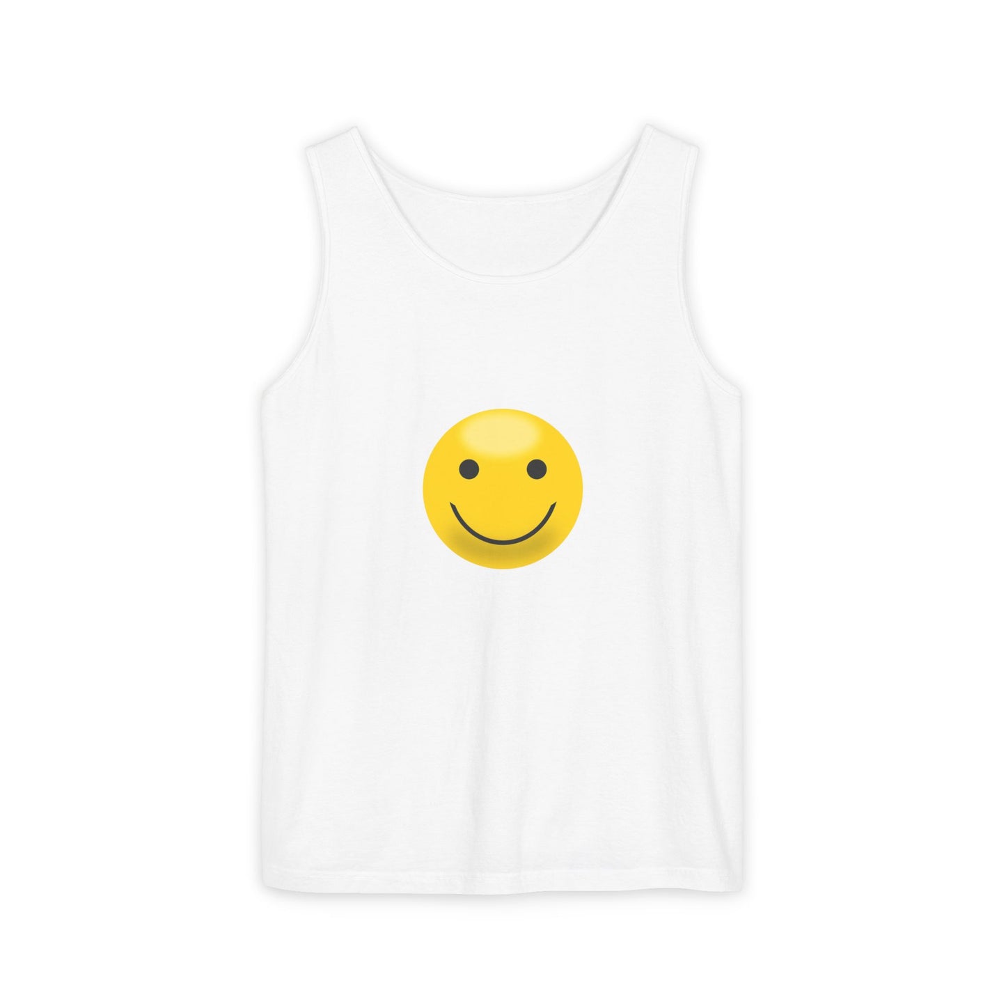 Smiley Face Tank Top, Summer Shirt, Casual Wear, Beach Outing, Gift for Friends, Positive Vibes Apparel