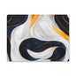 Abstract Navy & Gold Swirl Matte Canvas Wall Art