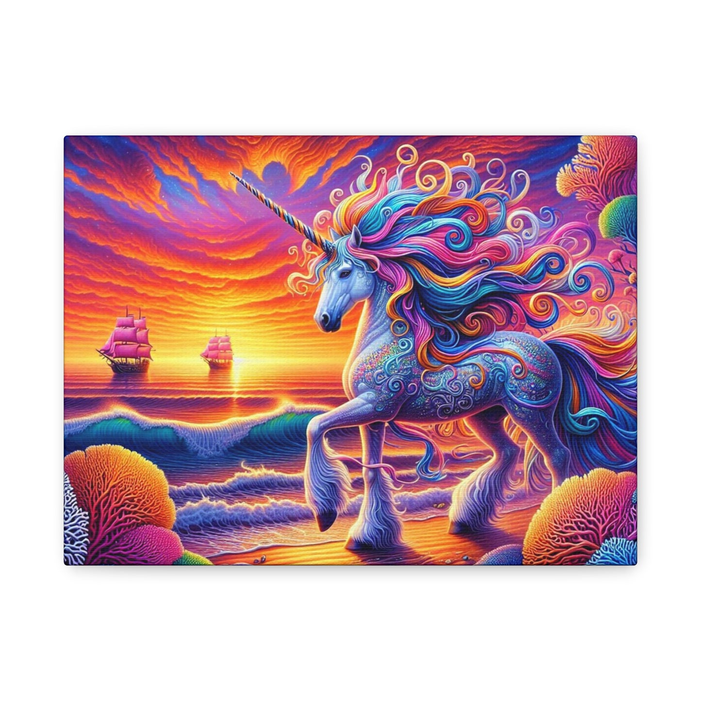 Matte Canvas, Stretched, 1.25"  Unicorn