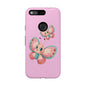Cute Butterfly Phone Case, Tough Phone Cover, Girly Phone Accessory, Unique Gift for Her, Kids Phone Case, Floral Design Case