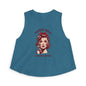 Women's Crop Top — 'Please Hold, Sarcasm Loading' Retro Pin-Up Tank