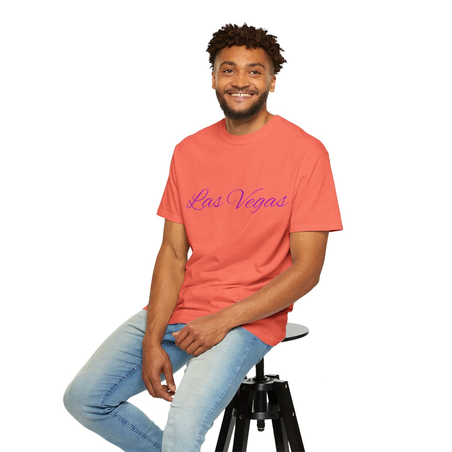 Las Vegas Floral Unisex Garment-Dyed T-Shirt | Vacation Tee, Travel Shirt, Summer Outfit, Gift for Travelers, Retro Las Vegas Design