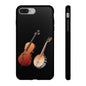 Musical Instrument Phone Case - Violin & Banjo Design, Music Lover Gift, Unique Phone Cover, Holiday Gift, Durable Tough Cases