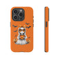 Halloween Ghost Phone Case, Cute Cat Ghost Case, Autumn Phone Cover, Spooky Season Gift, Trick or Treat Case