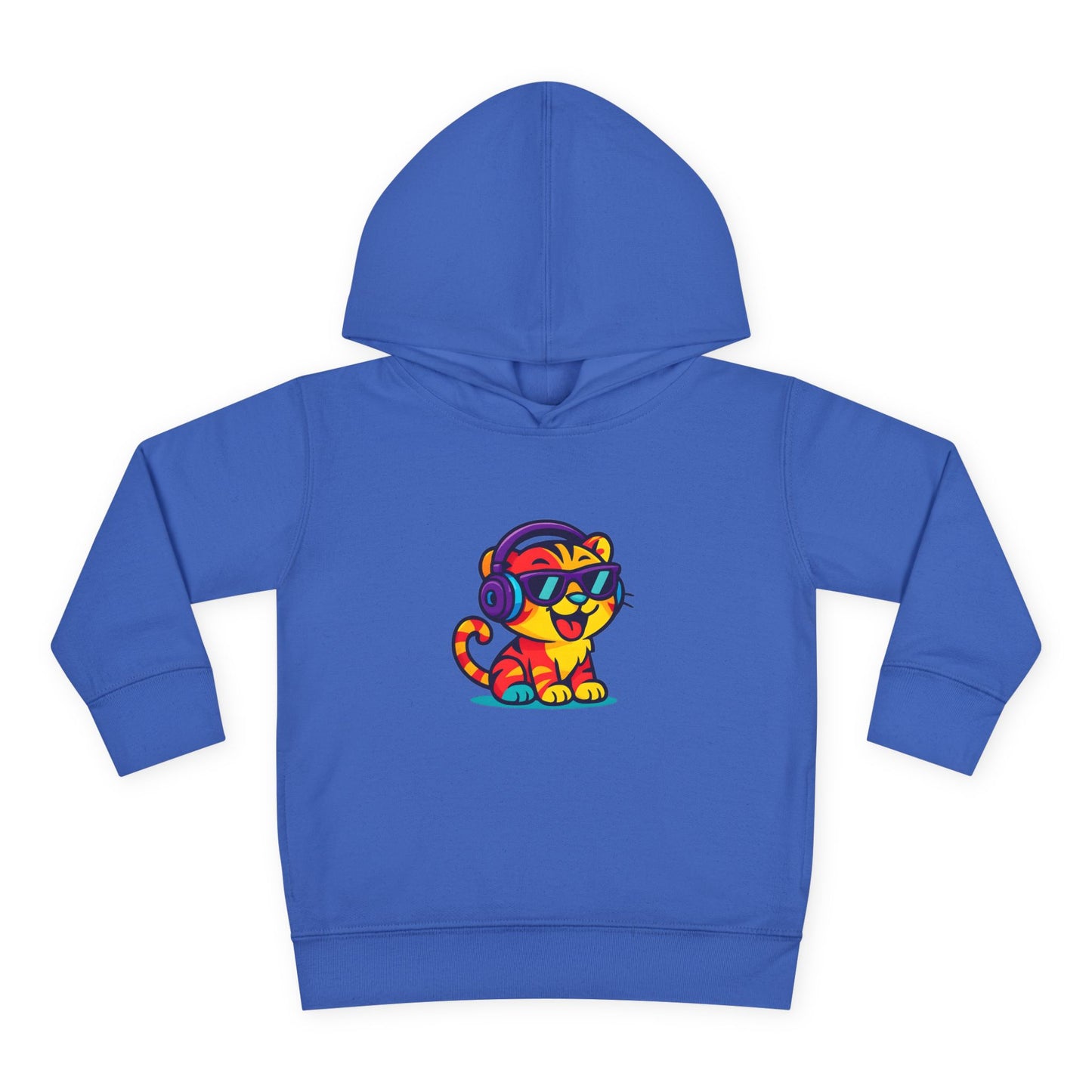 Cool Cat Toddler Hoodie - Fleece Pullover with Colorful Lion Design, Kids Clothing, Fun Gift, Casual Wear, Playtime Essentials