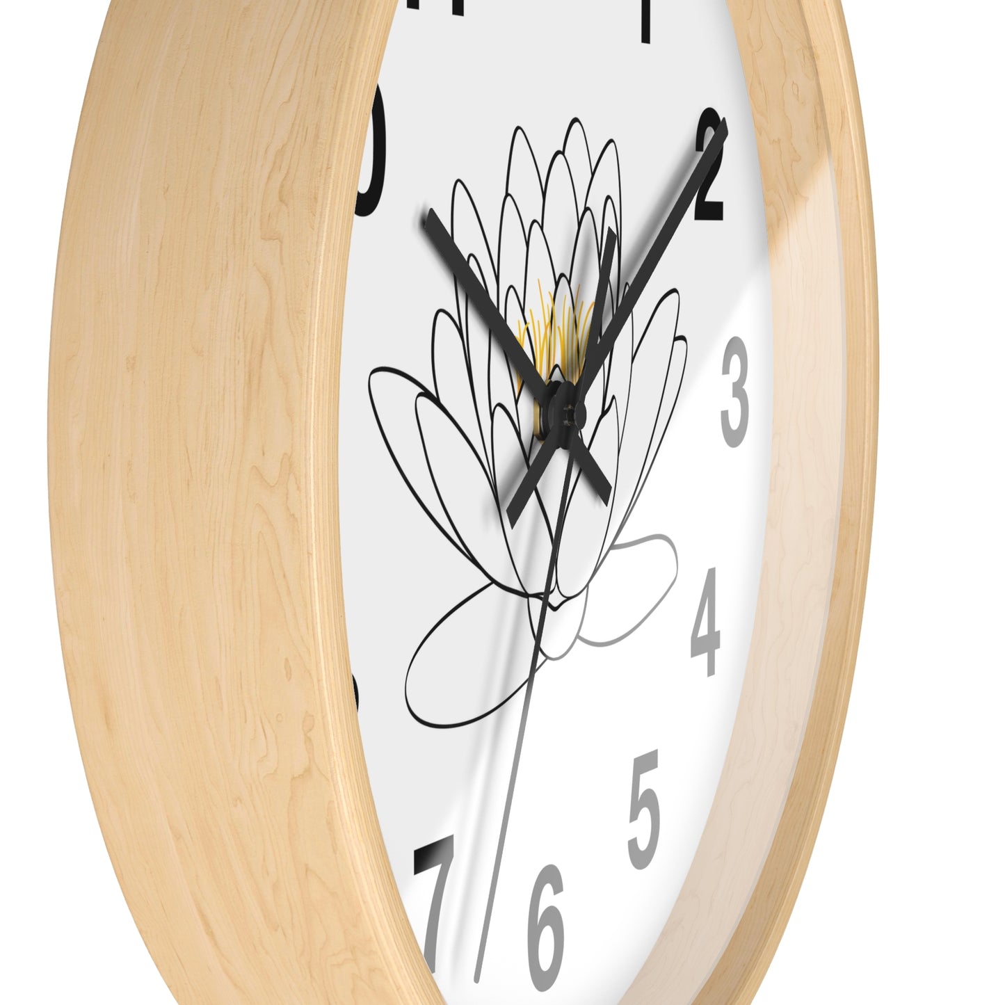 Lotus Flower Wall Clock, Boho Home Decor, Meditation Gift, Office Timepiece, Unique Wall Art, Zen Decor