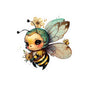 Whimsical Bee Stickers for Nature Lovers, Cute Insect Decor, Flower Child Gifts, Eco-Friendly, Laptop, Water Bottle, Journals