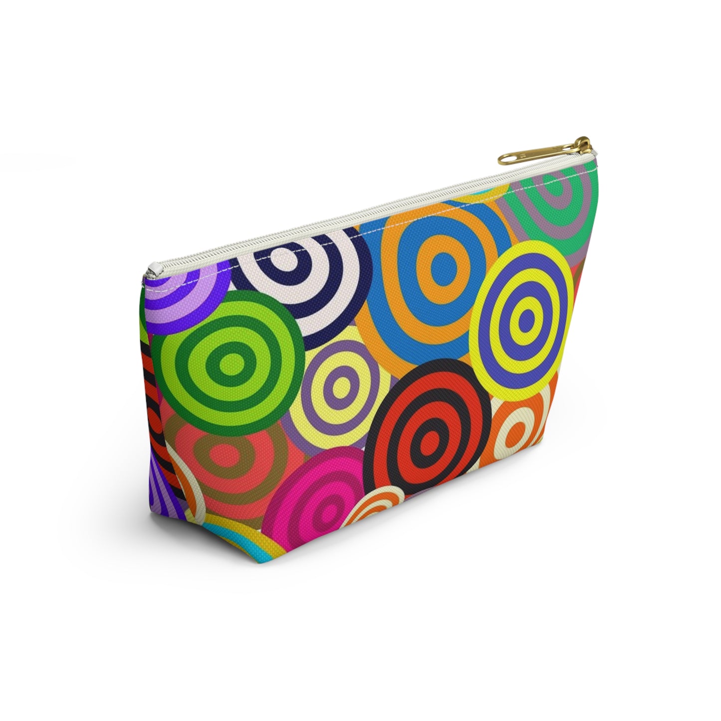Colorful Circle Accessory Pouch | Cosmetic Bag, Makeup Organizer, Travel Pouch, Fun Gift, Party Favor