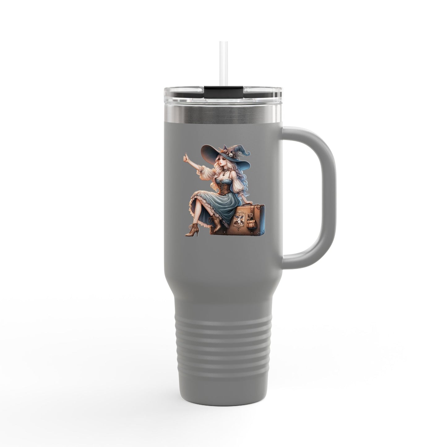 Stylish Insulated Travel Mug, 40oz: Perfect for Coffee Lovers, On-the-Go Drinks, Eco-Friendly, Gift for Her, Unique Travel Accessory