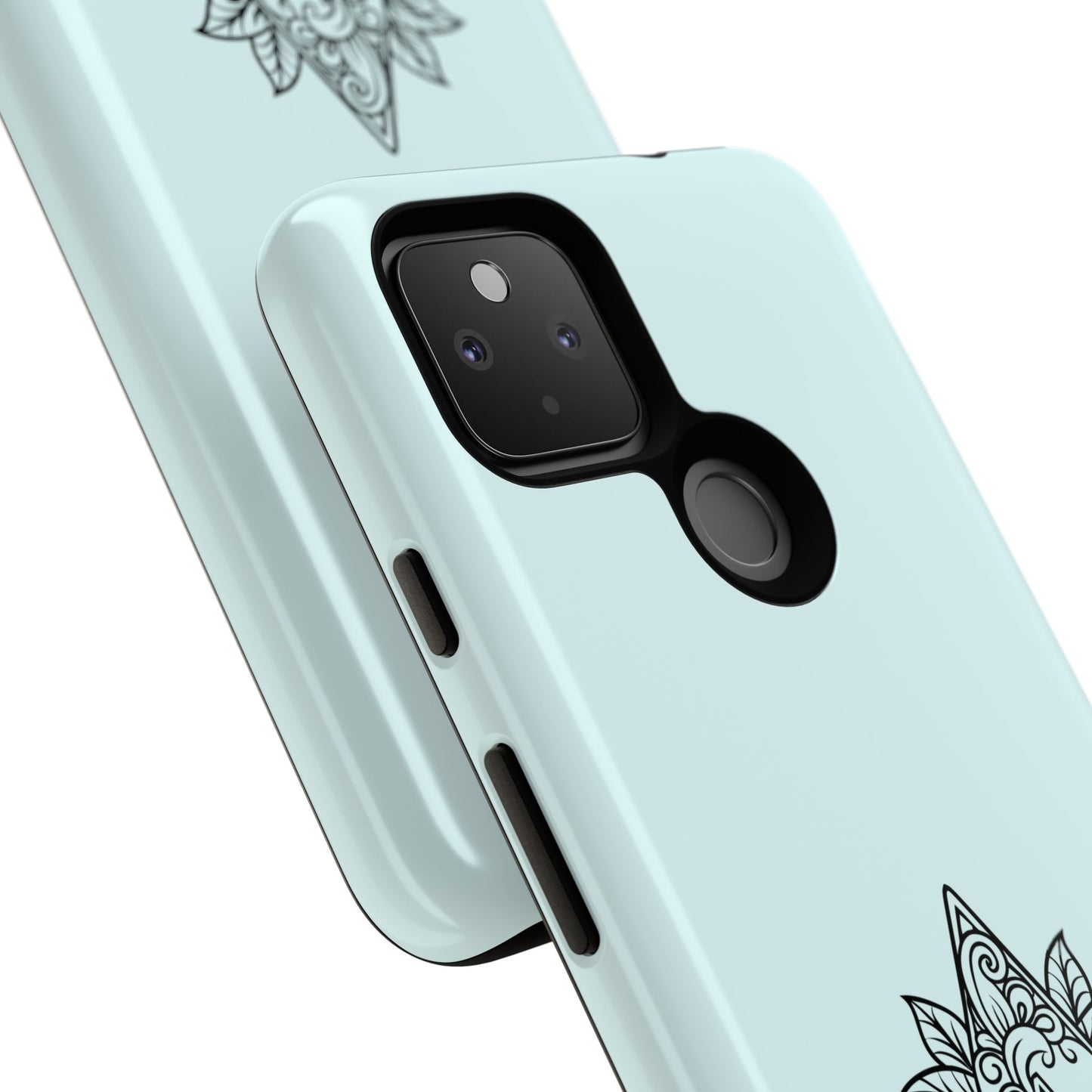 Personalized Tough Phone Case, Floral Monogram Cell Phone Cover, Custom Protective Case, Unique Gift, Birthday, Graduation