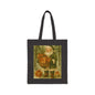 Vintage Santa Cotton Canvas Tote Bag, Holiday Shopping Tote, Eco-Friendly Gift Bag, Festive Christmas Tote, Santa Claus Bag