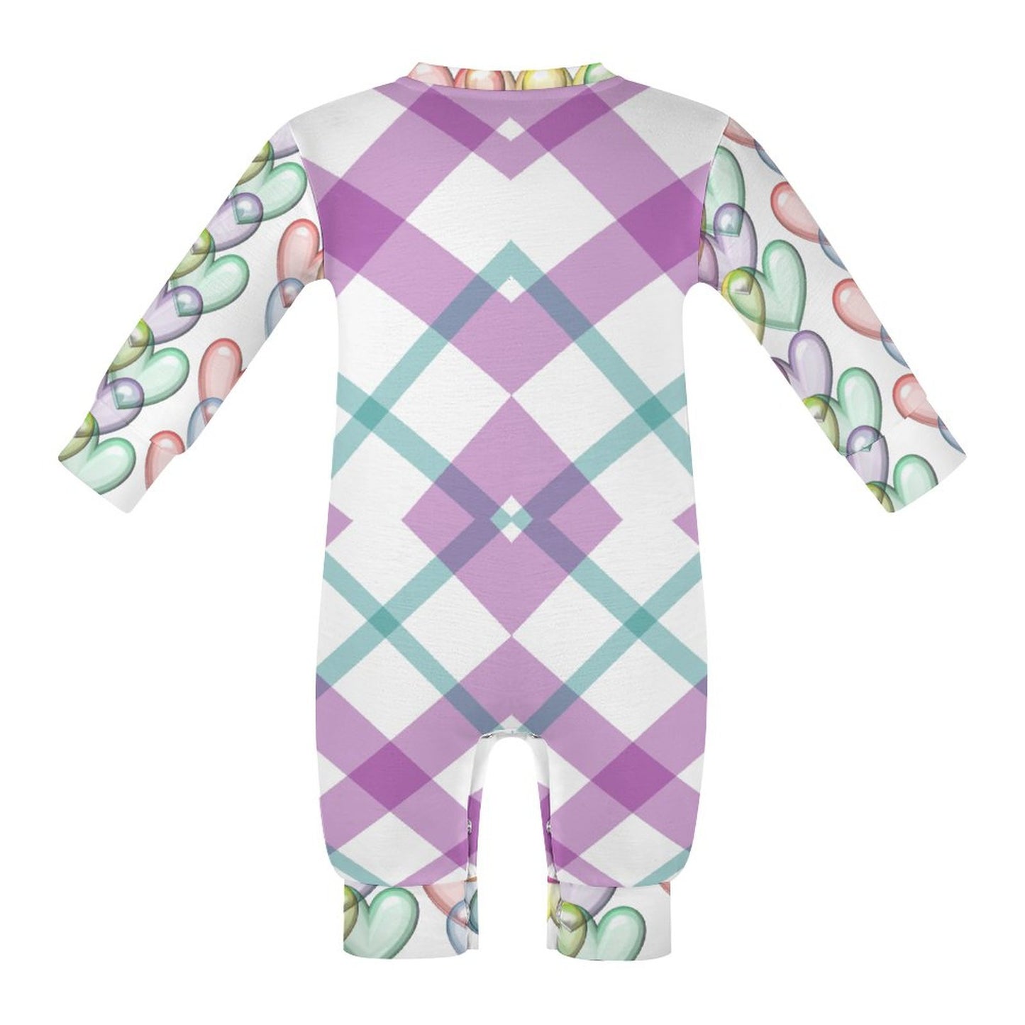 Baby Romper Purple White