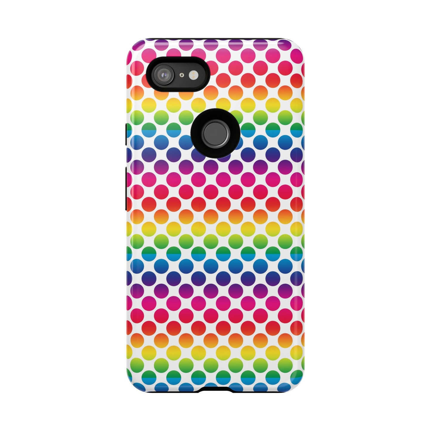 Rainbow Dot Phone Case, Colorful Phone Cover, Fun Phone Accessory, Gift for Friends, Trendy Mobile Case