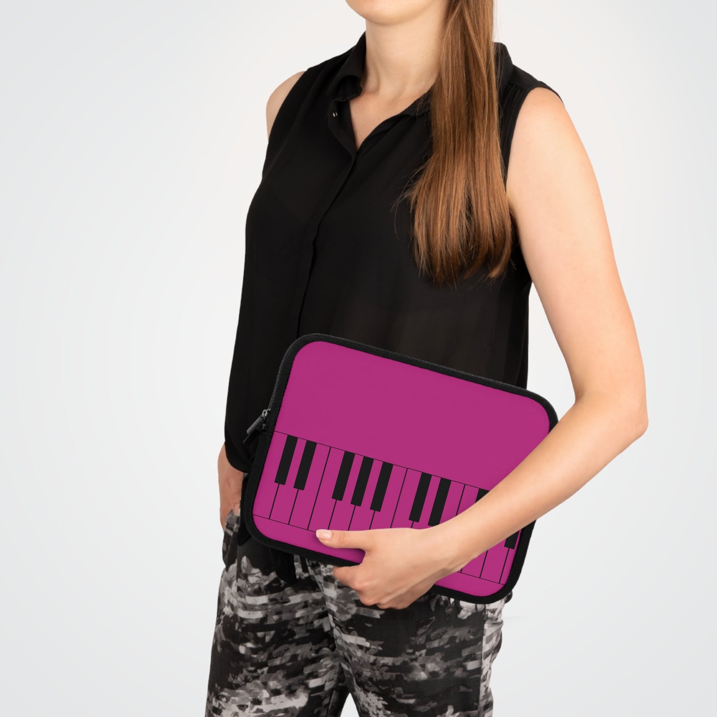 Piano Keys Laptop Sleeve | Music Lover's Case, Gifts for Musicians, Tech Accessories, Piano Decor, Stylish Computer Sleeves