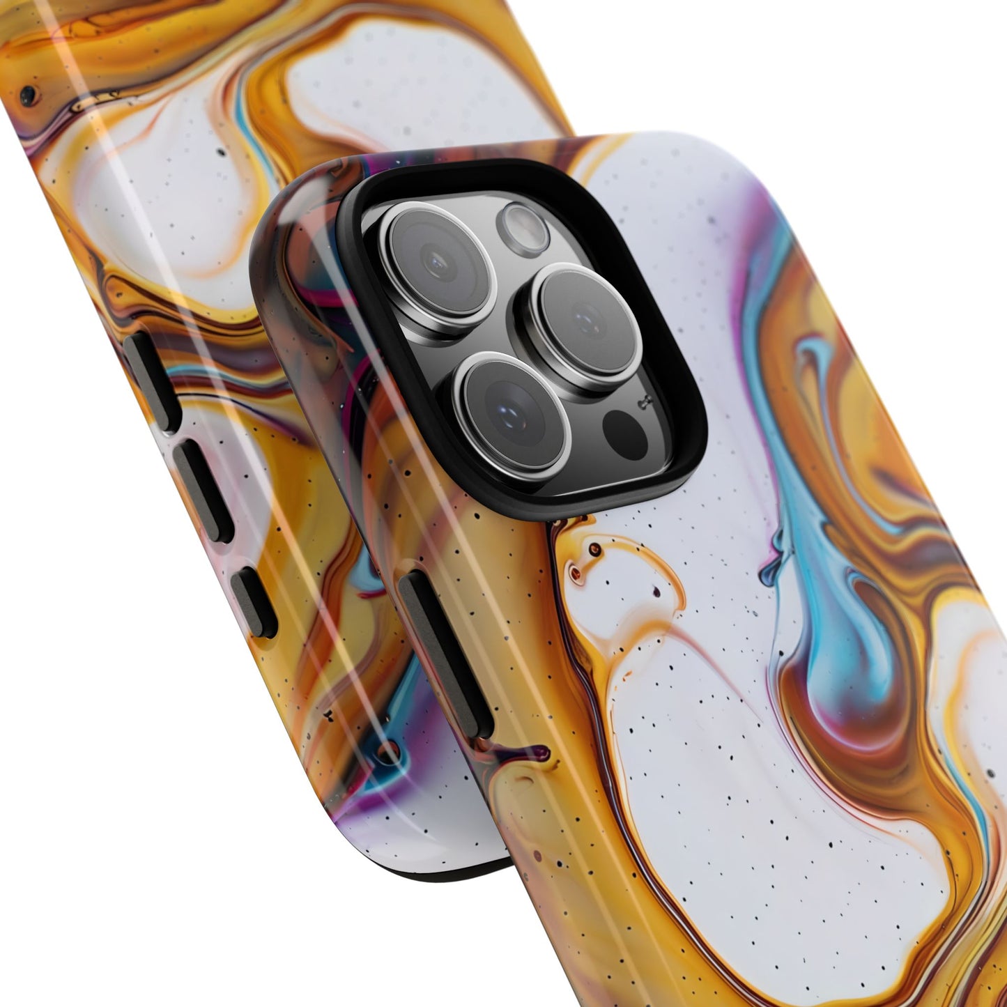 Artistic Phone Case, Tough Cases with Colorful Marble Design