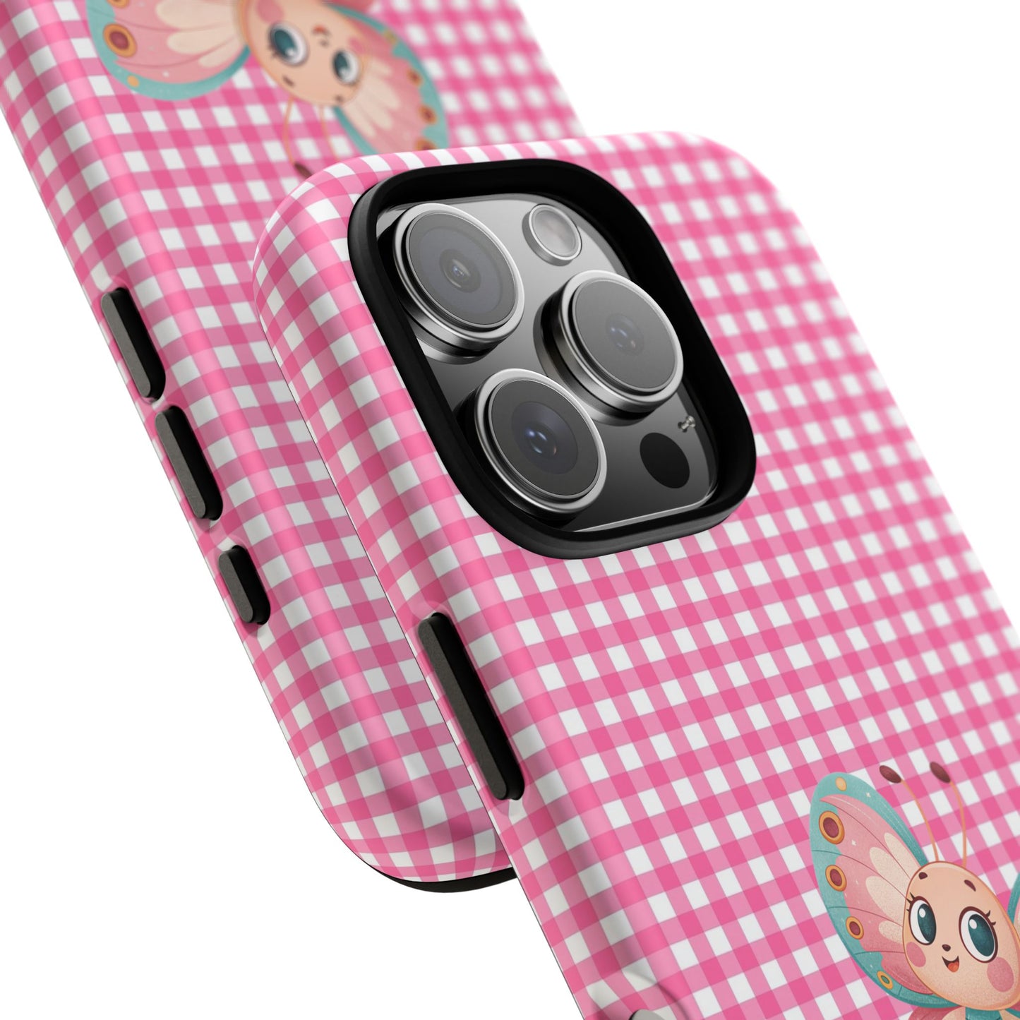 Cute Butterfly Phone Case, Tough Cases, Floral Phone Accessory, Gift for Her, Spring Fashion, Kids' Birthday Present, Pastel Aesthetic