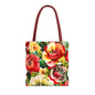 Floral Print Tote Bag - Colorful Reusable Shopping Bag Picnic Essential