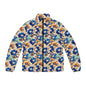 Floral Men's Puffer Jacket, Stylish Winter Coat, Nature-Inspired Outerwear, Trendy Layering Piece, Perfect for Gifting