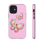 Cute Butterfly Phone Case, Tough Phone Cover, Girly Phone Accessory, Unique Gift for Her, Kids Phone Case, Floral Design Case