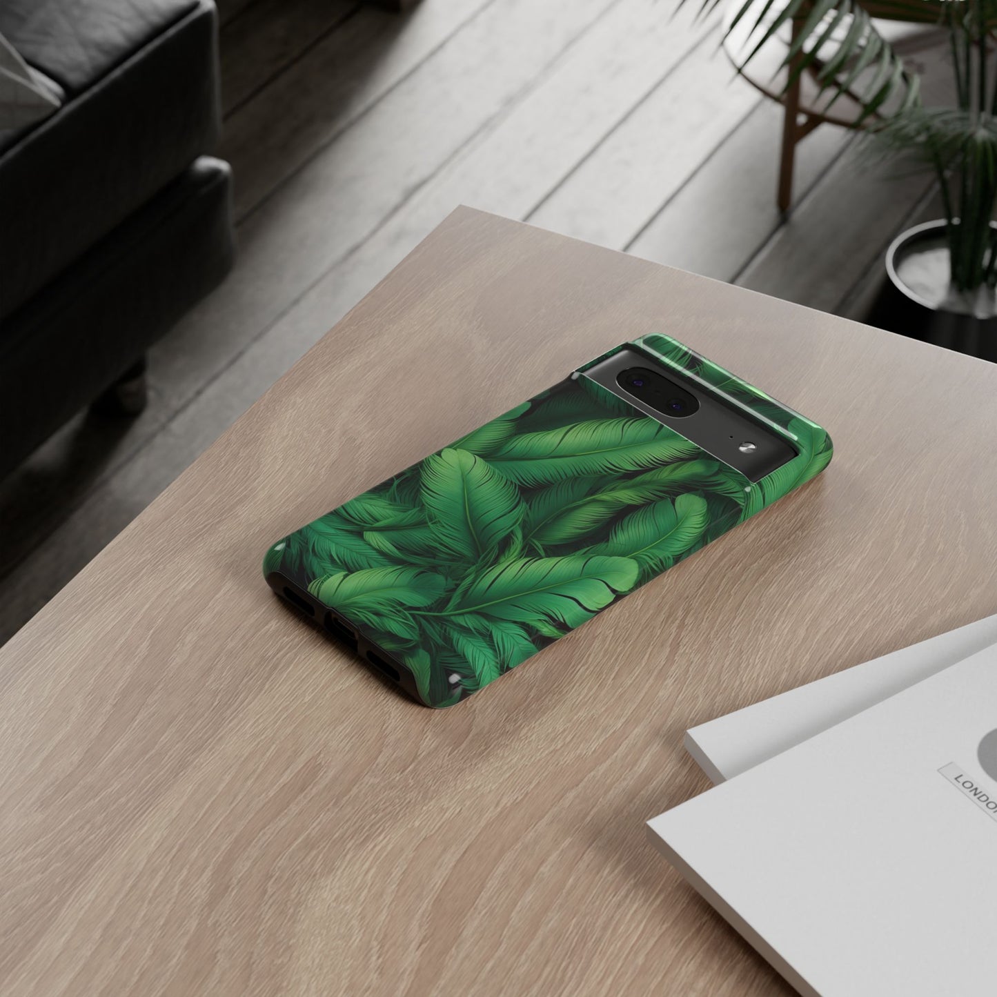 Tough Cases - Tropical Leaf Phone Case, Nature-inspired, Phone Accessory, Gift for Her, Jungle Theme, Eco-Friendly
