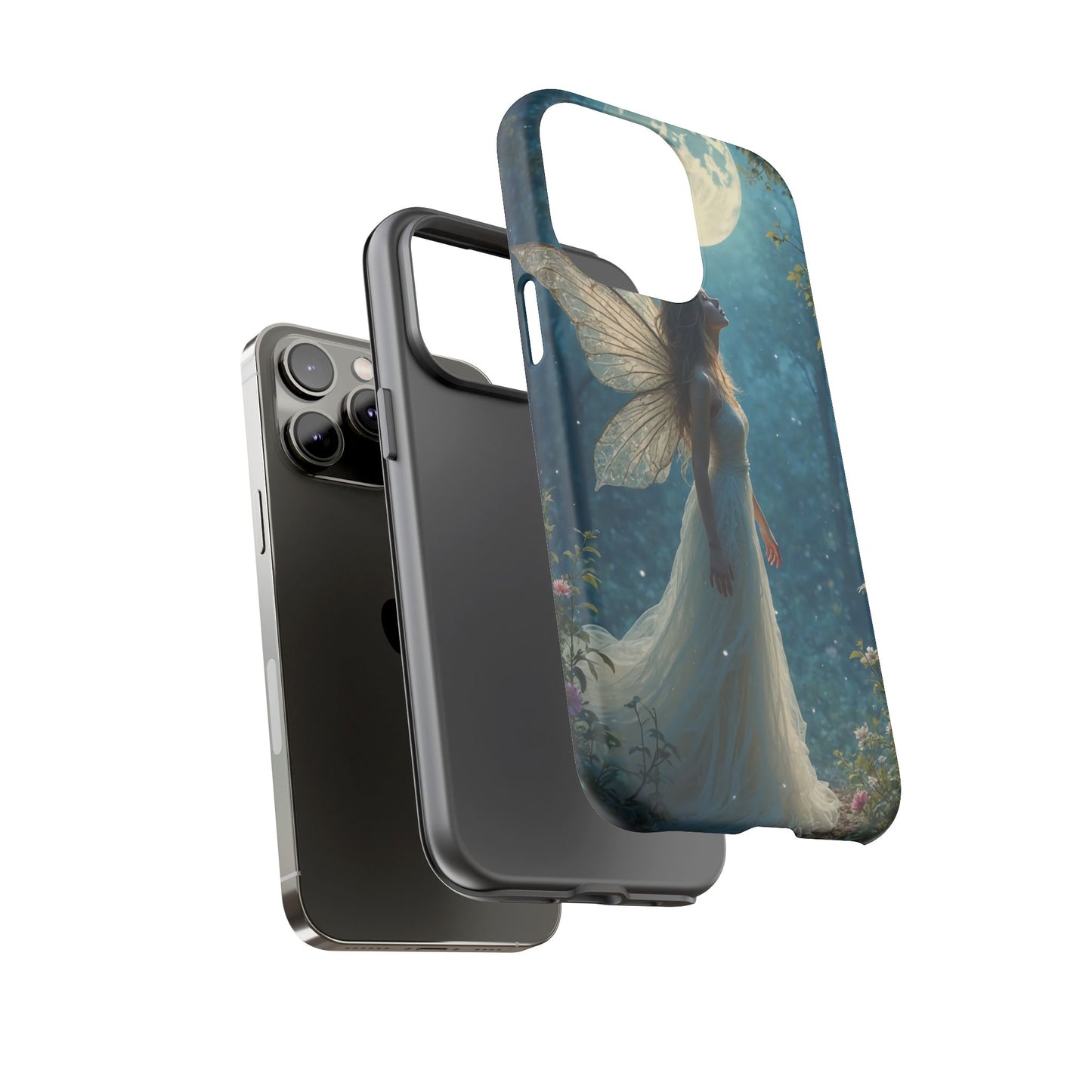 Fairy Moon Phone Case | Tough Cases for Nature Lovers, Fantasy Gift, Boho Phone Accessory, Ethereal Aesthetic, Magical Design