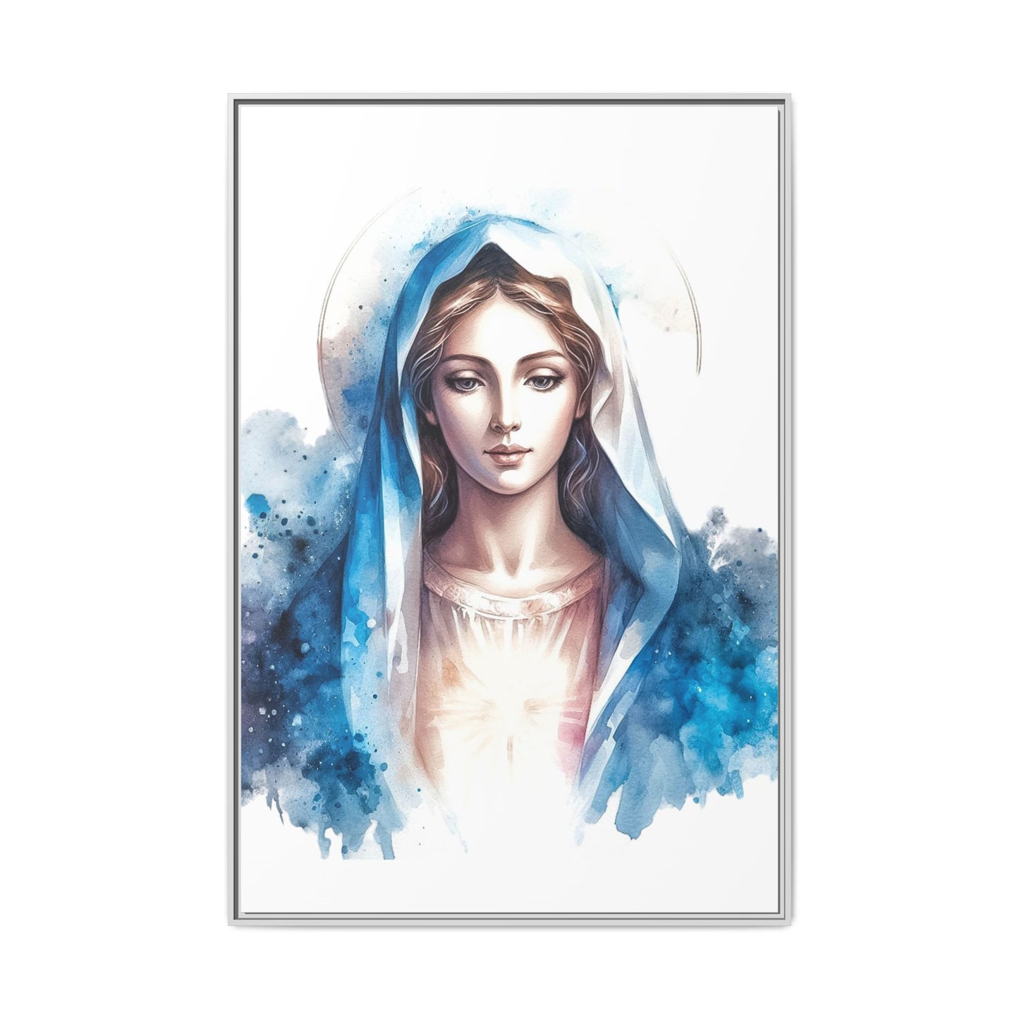 Framed Canvas Art Print, Spiritual Decor, Religious Artwork, Wall Decor, Gift for Faith, Elegant Home Decoration