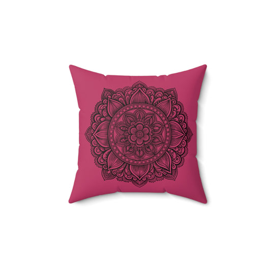 Bohemian Mandala Pillow, Decorative Throw Cushion for Relaxation, Home Decor, Gift for Her, Meditation Accessory