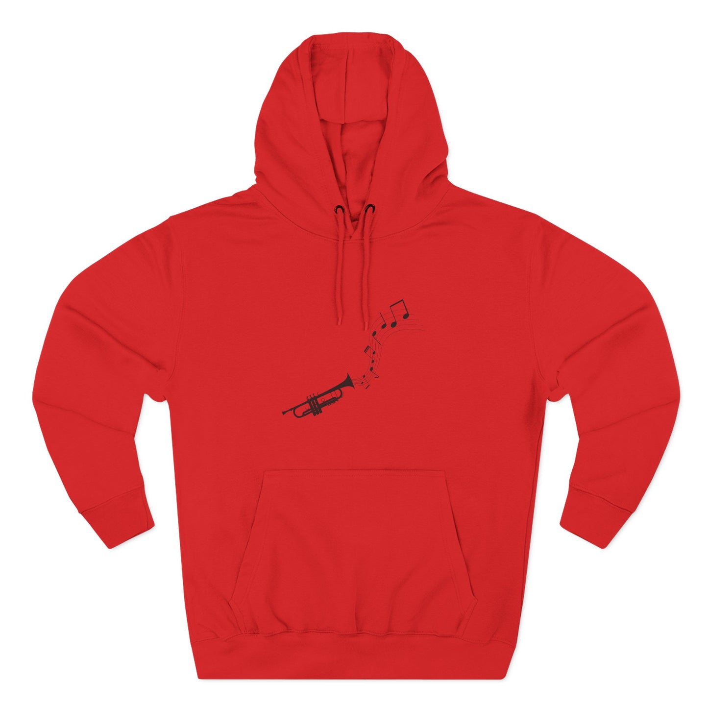 Trumpet Music Notes Hoodie — Minimalist Jazz Instrument Pullover