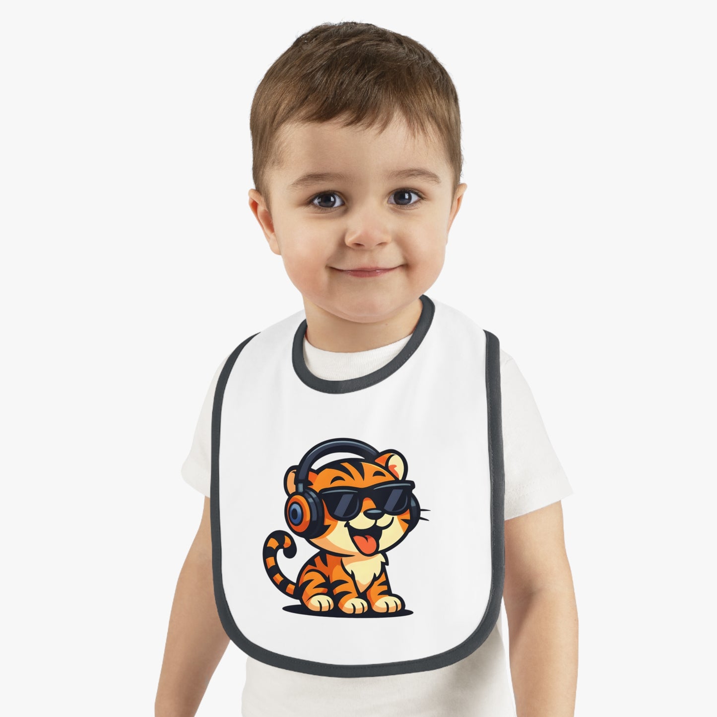 Cool Tiger Baby Bib, Cute Bib for Toddlers, Fun Feeding Accessory, Birthday Gift for Kids, Stylish Baby Gear