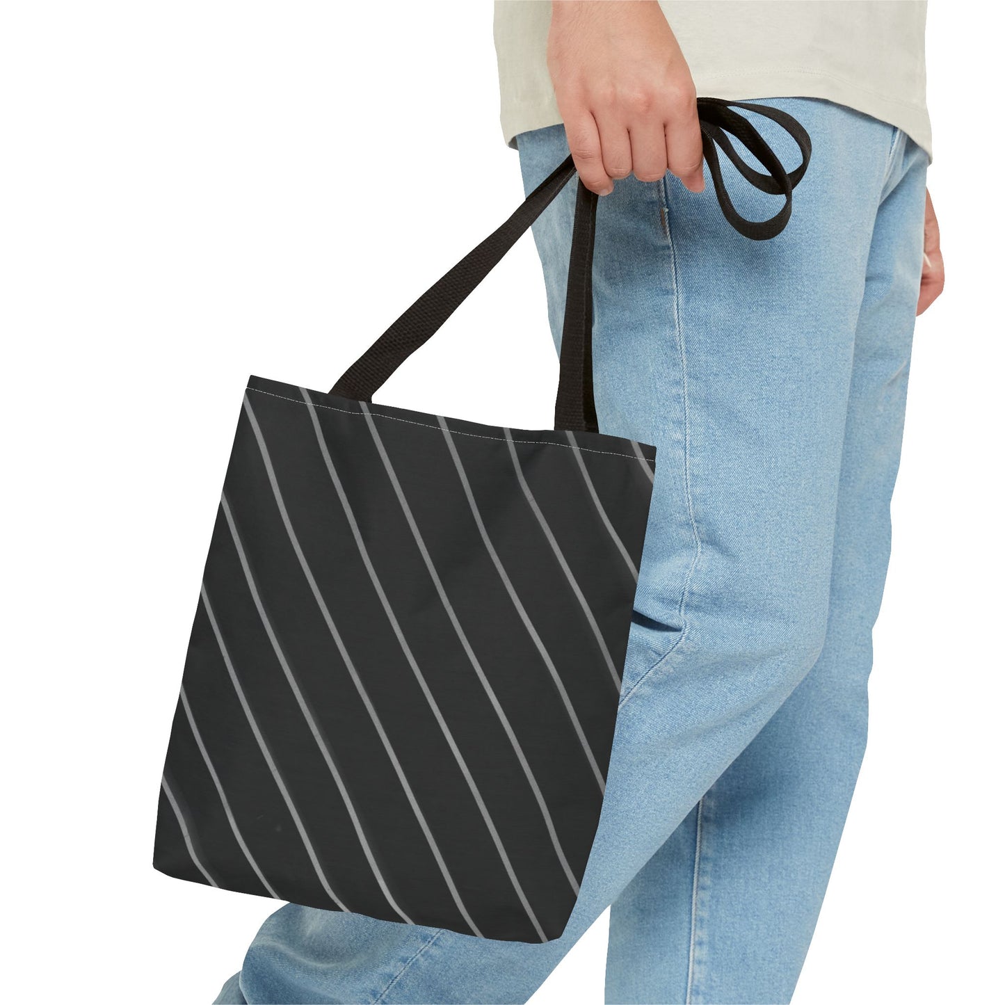 Stylish Striped Tote Bag, Fashionable Eco-Friendly Shopper