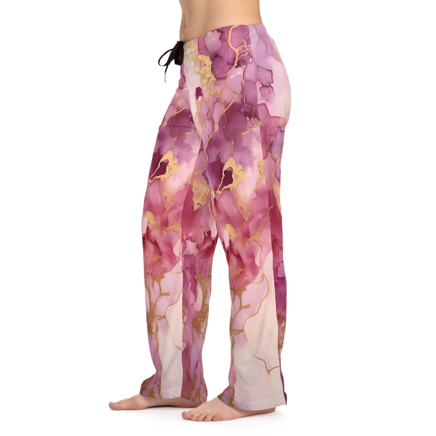 Elegant Floral Women's Pajama Pants, Cozy Loungewear, Relaxation, Sleepwear,