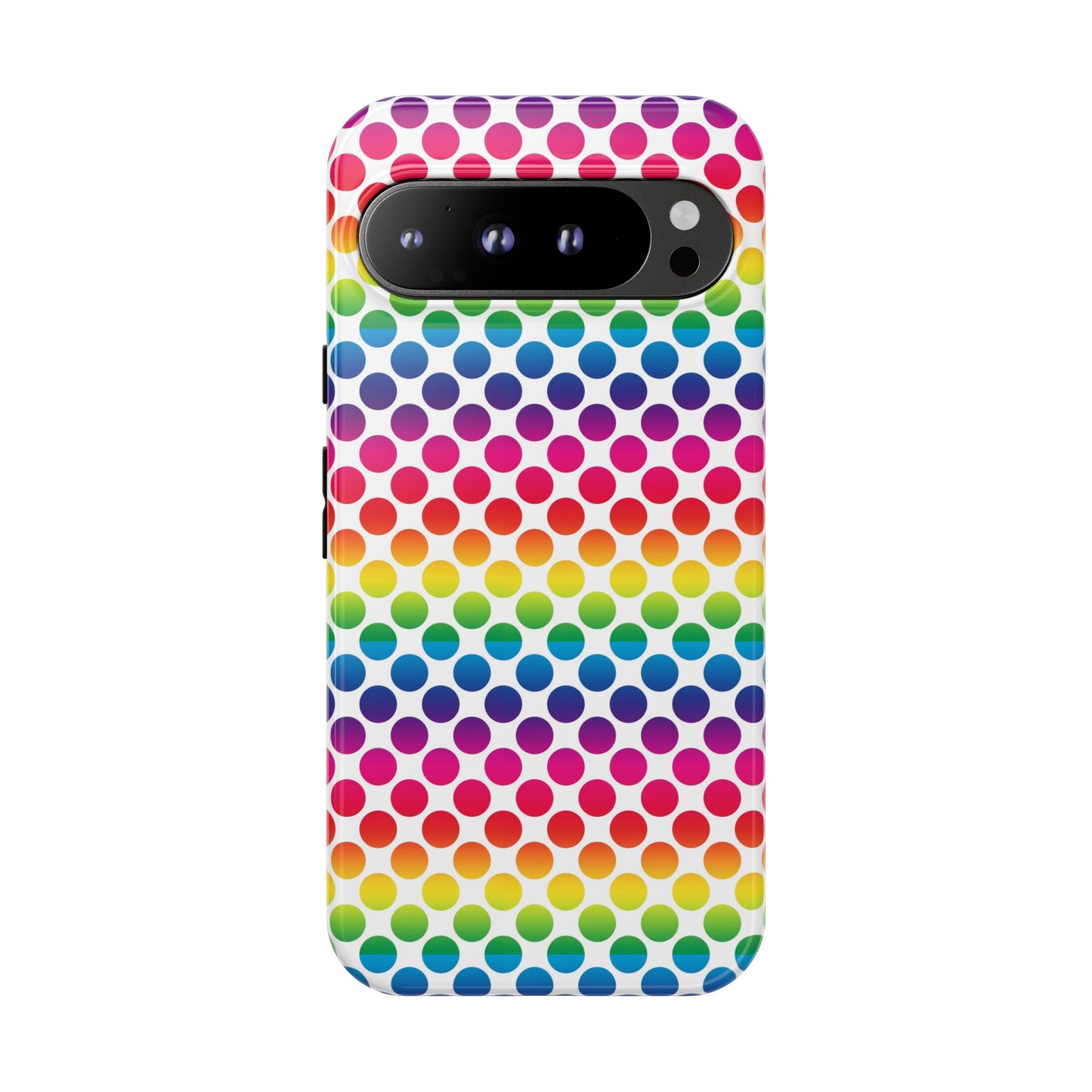 Rainbow Dot Phone Case, Colorful Phone Cover, Fun Phone Accessory, Gift for Friends, Trendy Mobile Case
