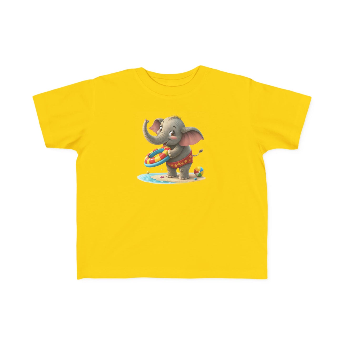 Cute Elephant Toddler Tee, Fun Summer Shirt, Kids Beachwear, Adorable Gift for Ages 2-5, Playful Animal Apparel