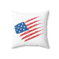 Patriotic Square Pillow, Home Decor, Americana Accent Cushion, Independence Day Gift, Red White Blue Throw Pillow