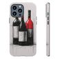 Wine Lover's Phone Case, Tough Phone Cover, Artistic Wine Design, Gift for Wine Enthusiasts, Customizable Case, Unique Wine Art