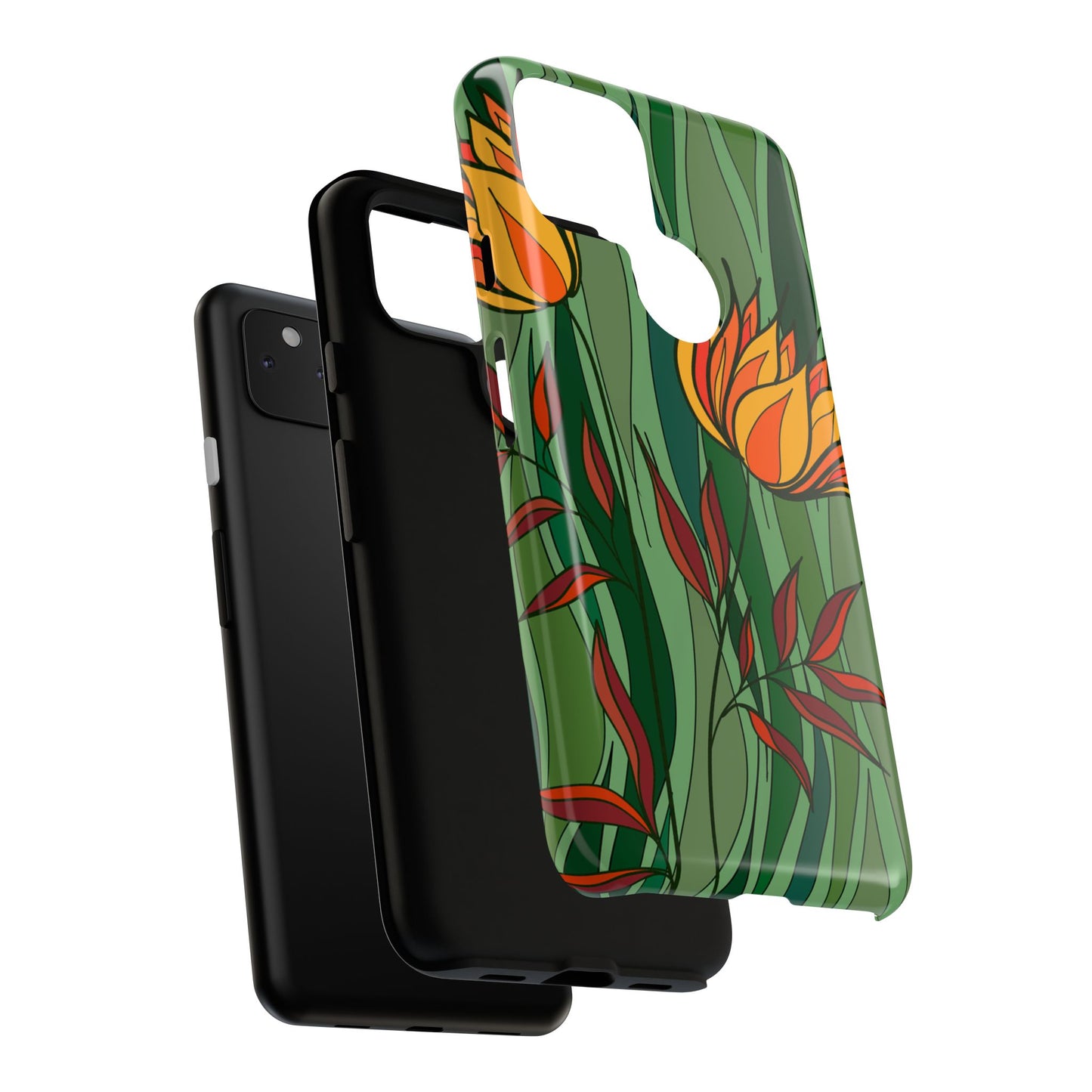 Vibrant Floral Phone Case, Nature-Inspired Tough Case, Eco-Friendly Cover, Unique Gift for Nature Lovers, Spring Decor