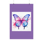 Butterfly Watercolor Matte Poster — Purple Vertical Art Print